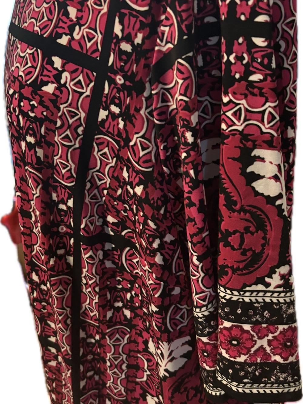 Roz & Ali Black Mixed Print Midi Dress 3x